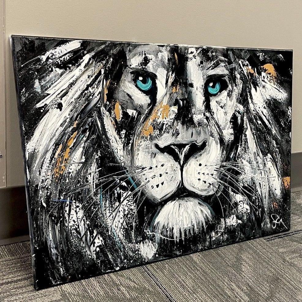 (Custom Lion Painting ) Mess to Masterpiece LION Painting