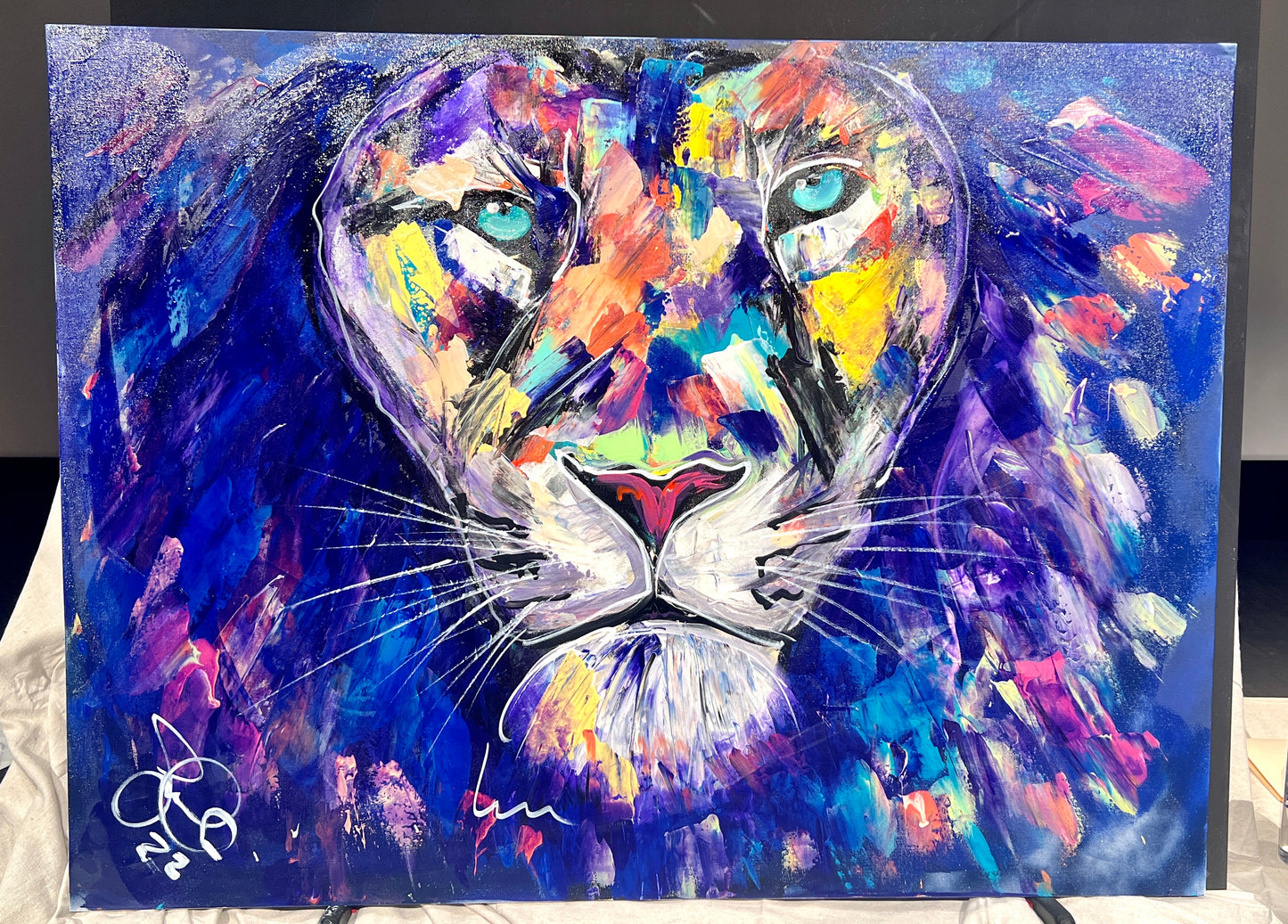 (Custom Lion Painting ) Mess to Masterpiece LION Painting